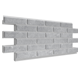 Термопанель ППС с клинкерной плиткой толщиной 8,5 мм BestPoint Exclusive Cement Gray 1145*470*80 мм