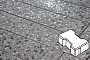 Плитка тротуарная Готика, City Granite FINO, Катушка, Галенит, 200*165*60 мм