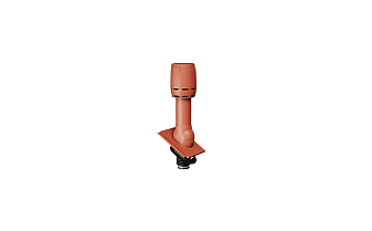 Дефлектор канализационного стояка для плоской черепицы BRAAS, D110 мм, красный