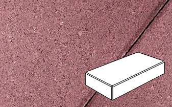 Плитка тротуарная Готика Profi, Картано, красный, частичный прокрас, с/ц, 300*150*80 мм
