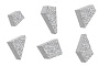 Плитка тротуарная Оригами Б.4.Фсм.8 Стоунмикс белый с черным