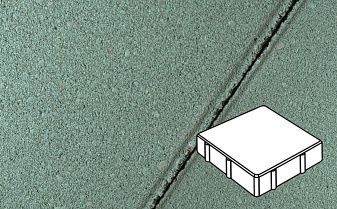 Плитка тротуарная Готика Profi, Квадрат без фаски, зеленый, частичный прокрас, б/ц, 150*150*100 мм