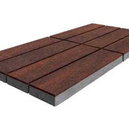 Плитка тротуарная SteinRus Гранада Б.7.П.8, Native, ColorMix Брук, 600*200*80 мм