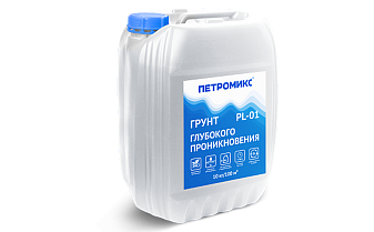 Грунт глубокого проникновения ПЕТРОМИКС PL-01 белый, 10 кг