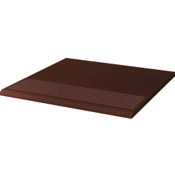 Клинкерная ступень с насечками Paradyz Cloud, Brown гладкая, 300*300*8,5 мм