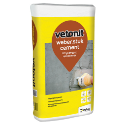 Декоративная цементная штукатурка weber.stuk cement, 25 кг