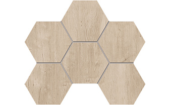 Мозаика Hexagon Estima Soft Wood SF02 неполированный 285*250 мм