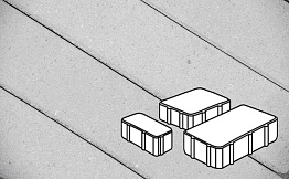 Плитка тротуарная Готика Profi, Новый Город, светло-серый, частичный прокрас, с/ц, толщина 60 мм, комплект 3 шт