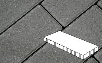 Плитка тротуарная Готика Profi, Плита, серый, полный прокрас, с/ц, 900*300*80 мм