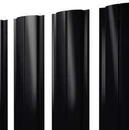 Штакетник Полукруглый Slim 0,5 PurPro RAL 9005 черный