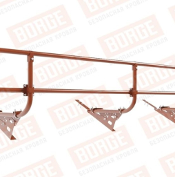 Кровельное ограждение Borge для кровли из композитной черепицы оцинкованное RAL 8004, 300*60 см