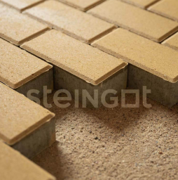 Плитка тротуарная Steingot Моноцвет, Прямоугольник, фаска 5*5, желтый, 200*100*60 мм