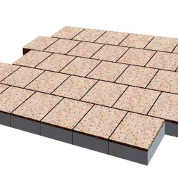 Плитка тротуарная SteinRus, Valencia Б.3.К.8, Backwash, Грейзен, 300*300*80 мм