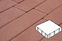Плитка тротуарная Готика Profi, Квадрат, красный, частичный прокрас, б/ц, 300*300*100 мм
