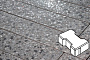 Плитка тротуарная Готика, Granite FINO, Катушка, Галенит, 200*165*60 мм