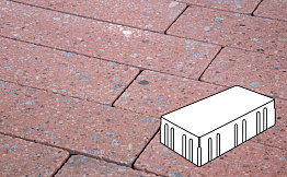 Плитка тротуарная Готика, City Granite FINO, Скада без фаски, Травертин, 225*150*100 мм