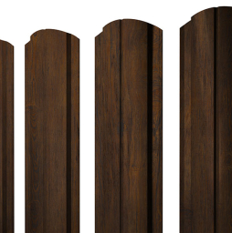 Штакетник Полукруглый Slim 0,45 Print Elite Chestnut Wood TwinColor