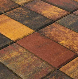 Плитка тротуарная BRAER Прямоугольник Color Mix Мальва, 200*100*60 мм