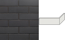Клинкерная облицовочная угловая плитка King Klinker Dream House для НФС, 26 Black stone, 240*71*115*14 мм