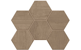 Мозаика Hexagon Estima Classic Wood CW03, неполированный 285*250 мм