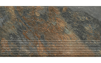 Клинкерная ступень с насечками Paradyz Ardis Rust, 600*300*8,5 мм