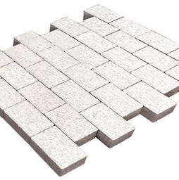 Плитка тротуарная SteinRus Севилья В.8.П.8, Native, белый, 300*150*80 мм