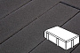 Плитка тротуарная Готика Profi, Брусчатка, черный, полный прокрас, с/ц, 200*100*40 мм