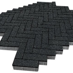 Плитка тротуарная SteinRus Паркет Б.2.П.6, Native, черный, 210*70*60 мм