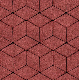 Плитка тротуарная SteinRus Полярная звезда Б.5.Ф.8, Native, красный, 250*150*60 мм
