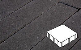 Плитка тротуарная Готика Profi, Квадрат, черный, частичный прокрас, с/ц, 300*300*100 мм