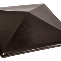 Клинкерный заборный оголовок King Klinker 17 Onyx black, 310*310*80 мм