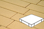 Плитка тротуарная Готика Profi, Квадрат, желтый, частичный прокрас, б/ц, 600*600*100 мм