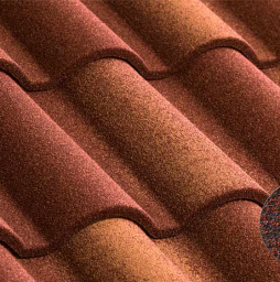 Композитная черепица рядовая Metrotile Romana Red black