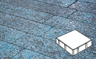 Плита тротуарная Готика Granite FINERRO, квадрат, Азул Бахия 150*150*80 мм