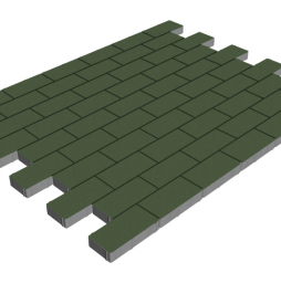 Плитка тротуарная SteinRus Прямоугольник А.6.П.4 гладкая, оливковый, 200*100*40 мм