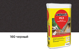 Цветной кладочный раствор weber.vetonit МЛ 5, черный, №160 зимний, 25 кг