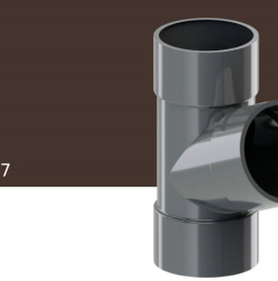 Тройник 67 градусов KROP PVC для системы D 75/63 мм, RAL 8017