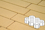 Плитка тротуарная Готика Profi, Экопарковка, желтый, частичный прокрас, б/ц, 600*400*100 мм