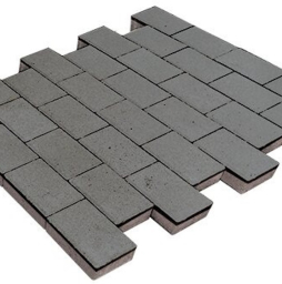 Плитка тротуарная SteinRus Севилья В.8.П.8, гладкая, серый, 300*150*80 мм