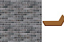 Клинкерная облицовочная угловая плитка King Klinker Dream House для НФС, 37 Black jack, 240*71*115*14 мм