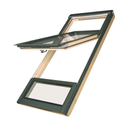 Панорамное двухстворчатое окно FAKRO FDY-V U3 Duet proSky, 940*2350 мм