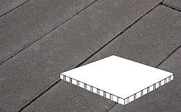 Плитка тротуарная Готика Profi, Плита, темно-серый, частичный прокрас, с/ц, 1000*1000*100 мм