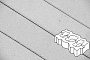 Плитка тротуарная Готика Profi, Газонная решетка, светло-серый, частичный прокрас, с/ц, 450*225*80 мм