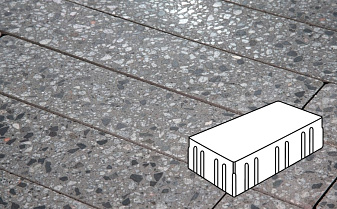 Плитка тротуарная Готика, Granite FINO, Скада без фаски, Галенит, 225*150*100 мм