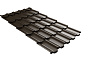 Металлочерепица Grand Line Kvinta plus 3D Rooftop Matte RR 32 темно-коричневый