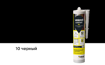 Герметик Vetonit Comfort Sil, 10 черный, 280 мл