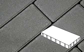 Плитка тротуарная Готика Profi, Плита, серый, полный прокрас, с/ц, 600*400*80 мм