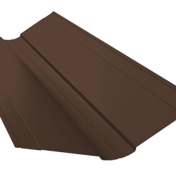 Планка ендовы верхней фигурной 150*150 мм Grand Line Satin Matt TX RAL 8017, 2,5 м