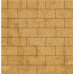 Плитка тротуарная SteinRus Прямоугольник А.6.П.4, Old-age, желтый, 200*100*40 мм