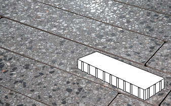 Плитка тротуарная Готика, Granite FINO, Плита, Галенит, 500*125*100 мм